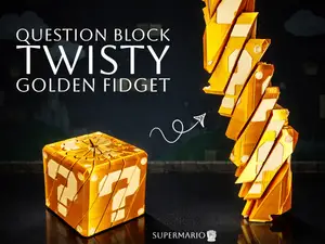 Golden Question Block Twisty Fidget