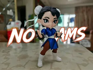 Q版街头霸王 春丽 Chun-Li 分件打印 (无需AMS)
