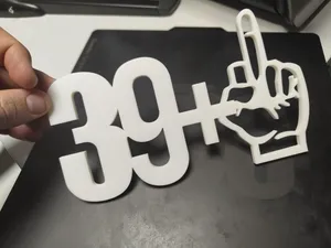 Topping per torta 40 anni, 39 + 1