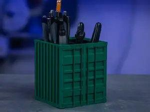 Shipping Container Pencil Holder with Divider