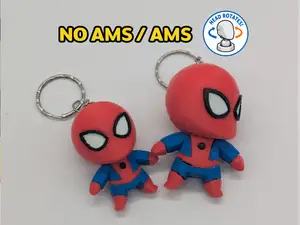 Rotating Head Chibi Spiderman Keychain(NO AMS/AMS)