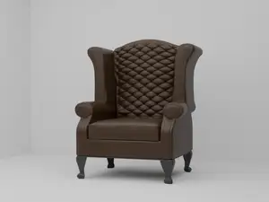 Miniature Classic Arm Chair for dollhouse, diorama