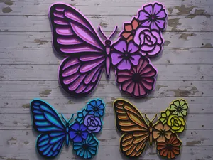 Customizable Floral Butterfly