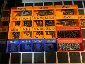 Metric Bolt, Nut, Gridfinity bins with labels
