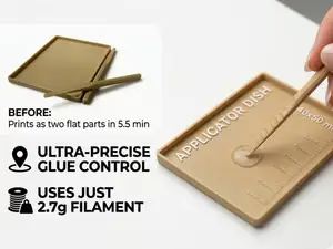 Glue Dish with Applicator (40×50mm) – 5.5min, 2.7g