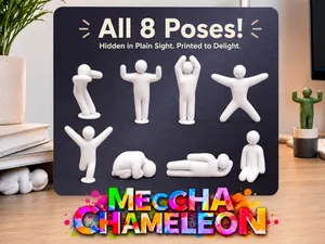 Meccha Chameleon Game Character (With Bases)