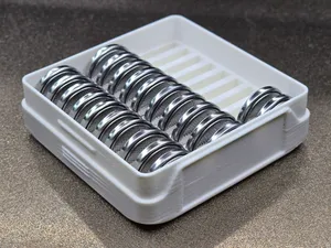 Small Parts Storage Container for CR2032 Battery