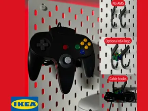 N64 Controller Mount for IKEA Skadis Pegboard