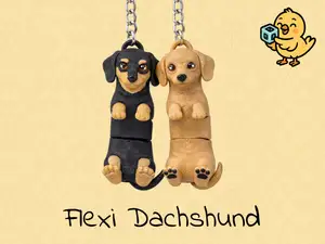 Dachshund Keychain – Articulated Flexi Dog