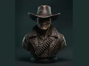 Fallout Cowboy Ghoul Bust