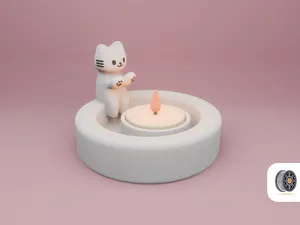 Pawfect Glow – A Cute Cat Tea Light Holder