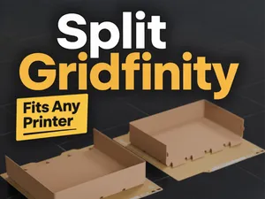 Gridfinity 6x4 Bin (5U) Dovetail Split to Fit