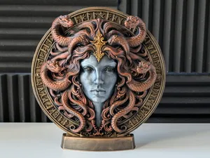Medusa Greek Mythology Wall Relief Statue Decor
