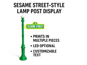 Sesame Street Pole and Sign - Customizable
