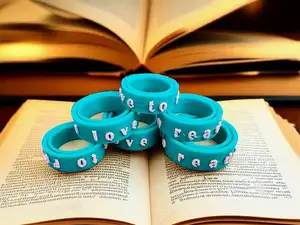 I love to read fidget spinner ring