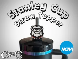 Georgia Bulldogs Stanley Cup Straw Topper