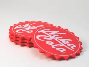 Nuka Cola bottle cap shaped Coasters