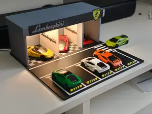 Lamborgini Showroom Garage Display – 1:64 Scale