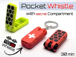 Pocket Whistle with secret compartment