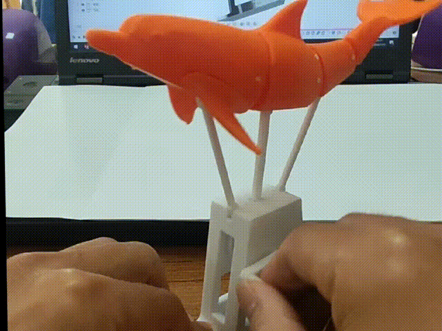 海豚 手摇机械海豚 海洋动物 可动海豚 手摇游泳动作 仿生动作 dolphin