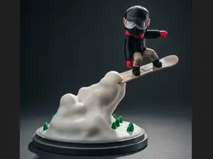 Snowboarder in Action - Catching Air!