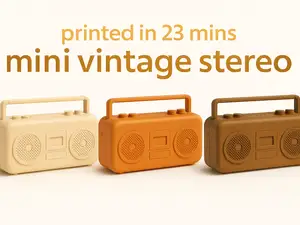 Mini Vintage Stereo – Retro Style (23 min Print)