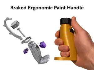 Ergonomic Miniature Painting Handle