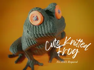 Cute Knitted Frog