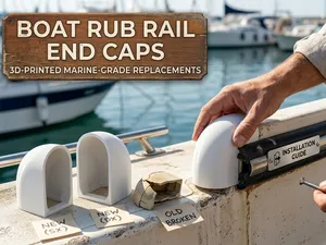 Marine Rub Rail End Caps - Left & Right Set