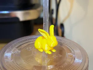 Bunny and Puppy Straw Charms
