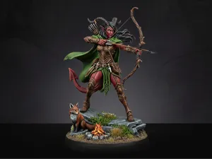 Miniatura D&D Tiefling - Ranger / Druid 40mm