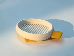 白羽鸭立豆盘 带把手 拼豆工具 卡通风格