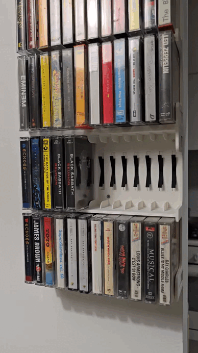 Modular Spring-Loaded Cassette Rack, 24 slot