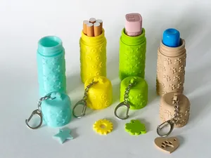 Lipstick case with ornament 2 - keychain