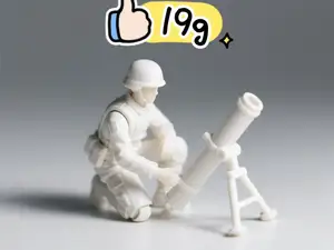 士兵 特种部队 兵人 迫击炮 创意摆件