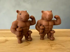 Musclebara – Bodybuilding Capybara with Dumbbells