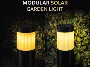 Modular Solar Garden Bollard – Wave Shade