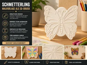 Schmetterling Ausmal-Schablone – für Kinder