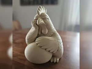 Huhn - gelangweilt - Deko