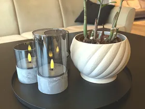 Rustic Twisted Bowl/Planter Hand-Carved Ceramic