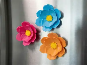 Multi-part Flower Fridge Magnet