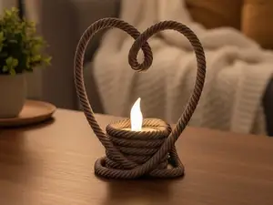 Heart Rope LED Tealight Holder