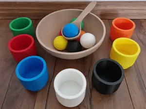 Montessori fun educational balls in cups
