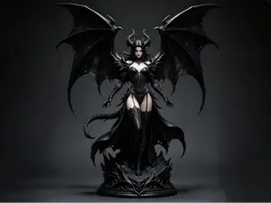 精致双色蕾丝黑丝吊带女恶魔手办