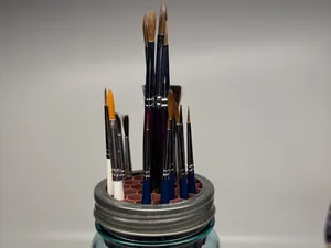 Mason Jar Honeycomb Paintbrush Holder Insert