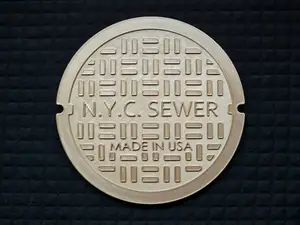 Realistic New York City Manhole Cover
