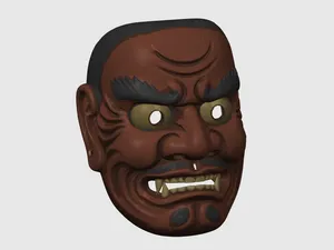 神楽のお面(a traditional Japanese Kagura mask)