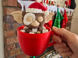 Mogwai in a Mug Christmas Gizmo Gremlins Holiday