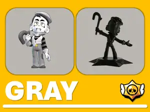 Gray brawl stars figurine