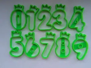 Royal Number Cookie Cutters – Numbers with Crowns